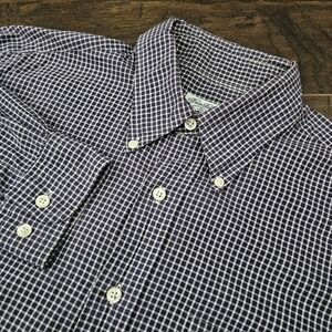 Brooks Brothers 1818 Mens Large Purple‎ White Gingham Button Down Shirt